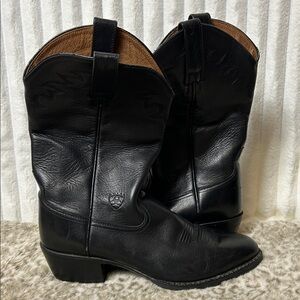 Ariat Sedona 34601 Black Leather Cowboy Western Boots Sz 9.5D